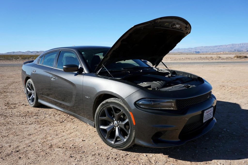 dodge charger open hood